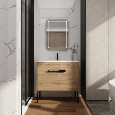 36" Bathroom Vanity with Sink and Soft-Close Doors
