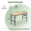 Établi à hauteur réglable, poste de travail robuste en bois d'hévéa avec prises de courant, table de travail en bois franc d'une capacité de charge de 2 000 lb