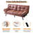3-in-1 Convertible Futon Sofa Bed, Dual Armrest Styles, Heavy-Duty Compact Loveseat-1324285054