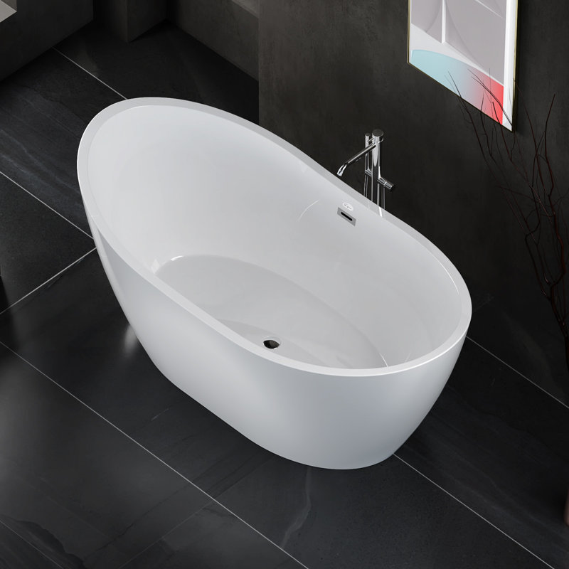 67'' x 30'' Freestanding Soaking Plastic / Acrylic Bathtub