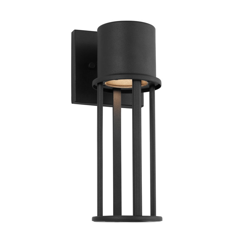 LED Outdoor Wall Light, Black, 12.88" H x 5" W x 5" D