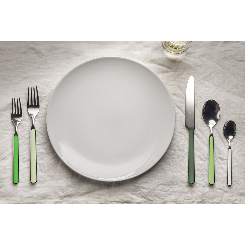 Fantasia Flatware Set - 67 Pieces - Vanilla, Mustard