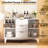 Modern Wooden Sideboard Buffet Cabinet with 3 Drawers, 2 Doors & Adjustable Shelves – 47.2" Storage Cabinet for Living Room, Kitchen & Entryway-2054470055