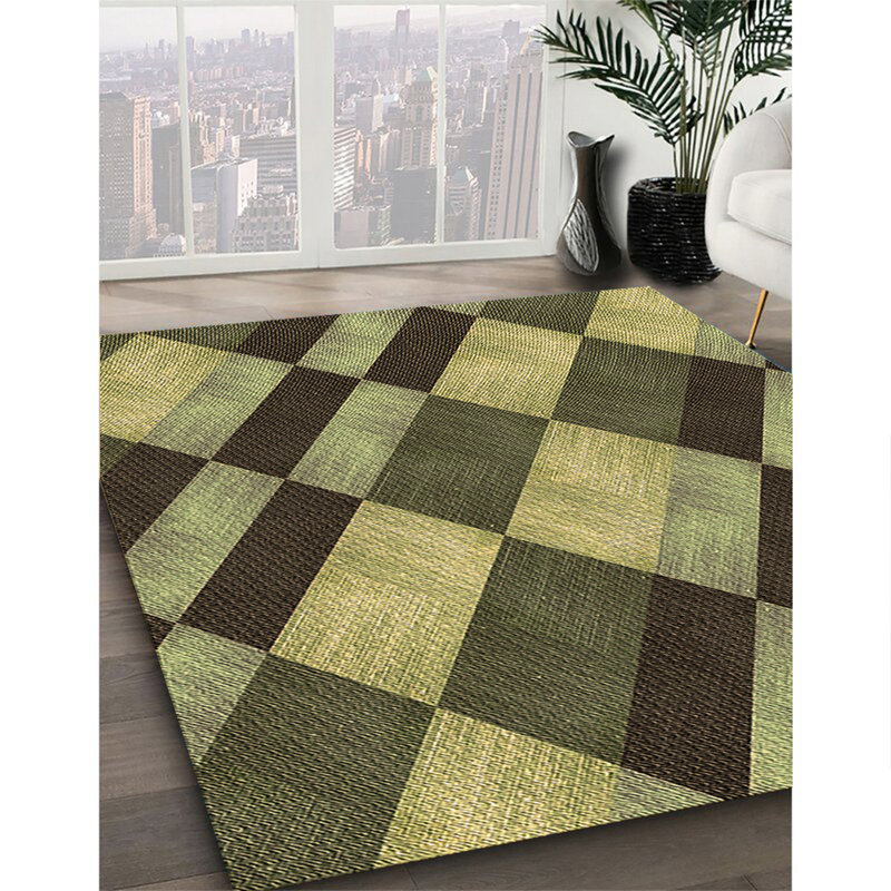 Tapis 100% à motif lavable à la machine 2989, Carré 6 pi