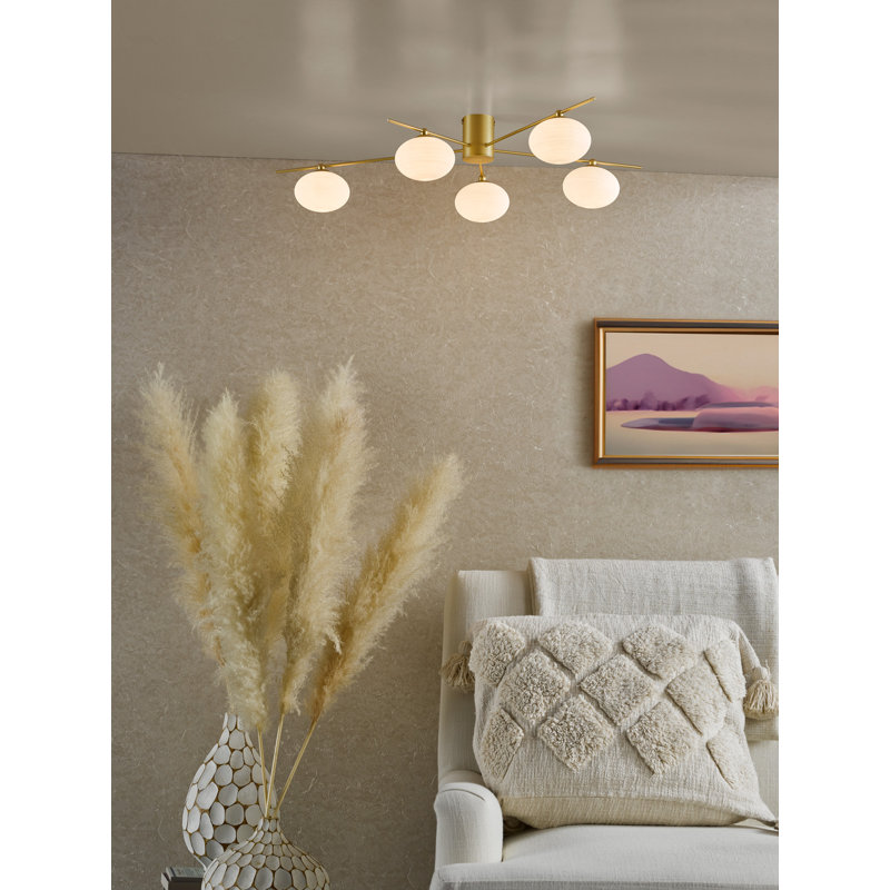 Jamir Glass Semi Flush Mount