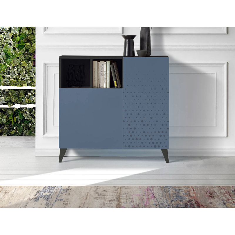 14 Pair Shoe Storage Cabinet, Blue
