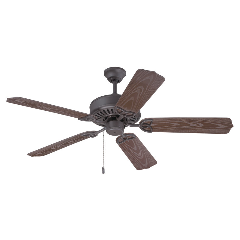52'' Ceiling Fan, Galvanized with Light Oak Blades