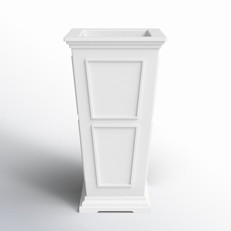 Boîte à fleurs Abram, Blanc / Blanc, 1, H 26 po x l 14,75 po x P 14,75 po