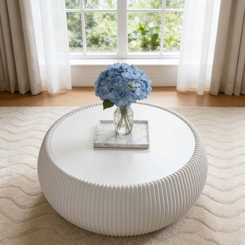 Table basse, Blanc, crème
