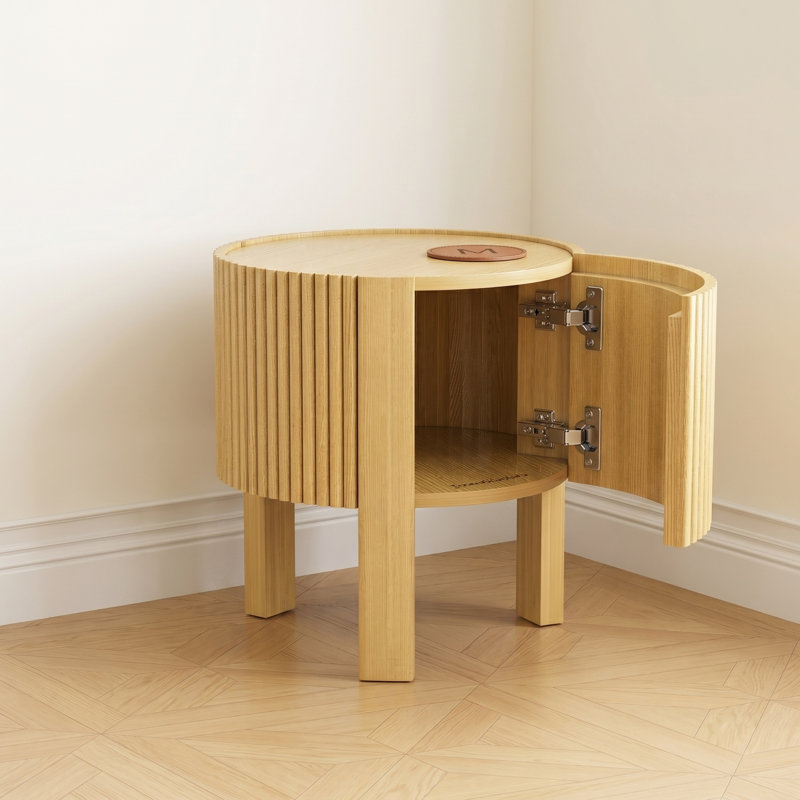 Round Fluted Side Table