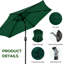Parasol de marché 90 po avec manivelle Auman-1005878699