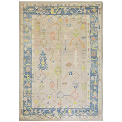 Tapis unique rectangulaire de 10 pi 7 po x 14 pi 10 po Oushak Rugs