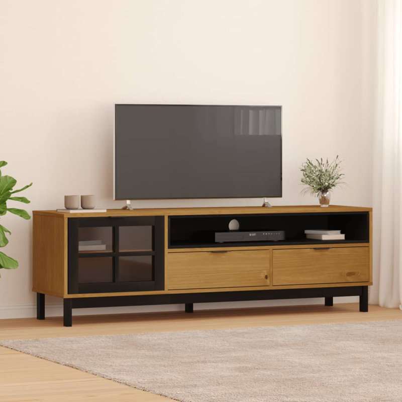 Omare Solid Wood TV Stand for TVs up to 72''