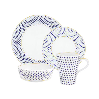 Constellation D'or Piece Porcelain China Dinnerware Set