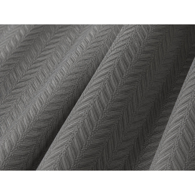 Rideau simple occultant et isolant Belch Ripple, Gris, 54 po x 108 po