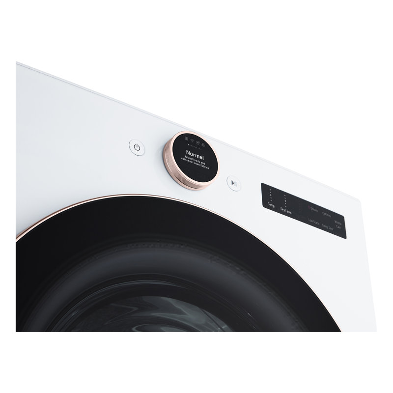 LG Smart Front Load Electric Dryer with AI Sensor Dry & TurboSteam, Technology, 7.4 cu. ft., White