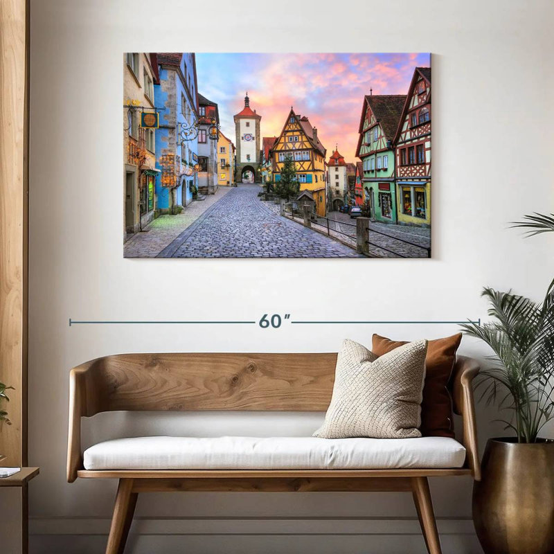 Rue Sirci pavée Rothenburg, H 30 po x l 45 po