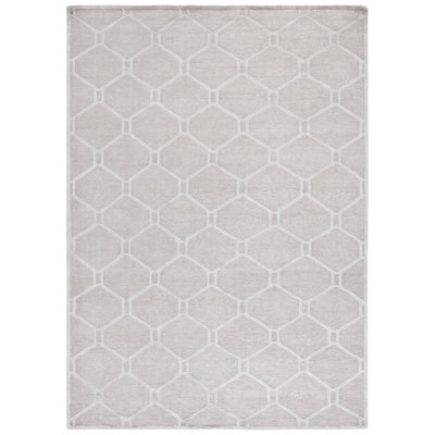 Martha Stewart Hand Knotted Linen Geometric Rug