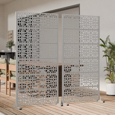 H 72 po x l 35 po x P 16 po avec écran d'intimité en métal et panneau de clôture en treillis pour terrasse