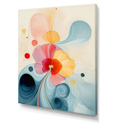«Energy Of Blossoming Life Retro Minimal Flower», reproduction d'art sur toile