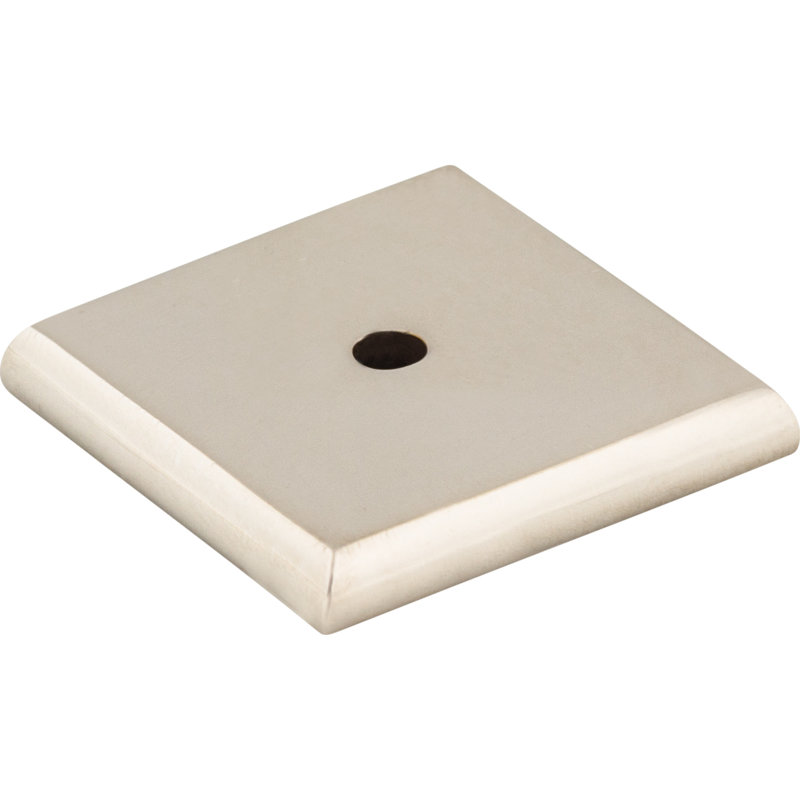 Aspen II Square  Backplate, Polished Nickel, 1.25" H x 1.25" W x 0.19" D