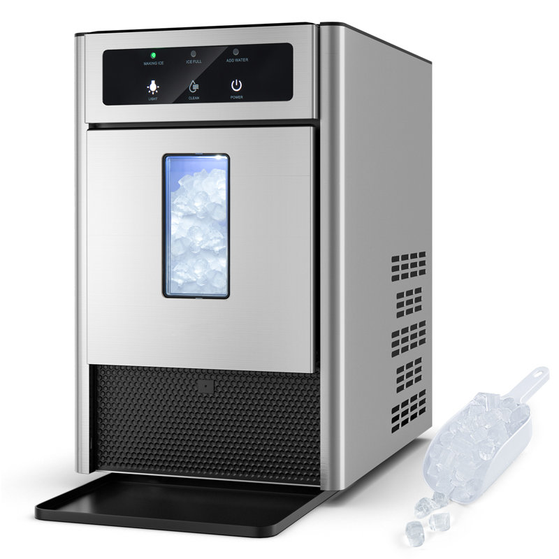 Machine à glaçons de comptoir avec pelle à glace et plateau à eau