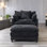 Fauteuil d'appoint rembourré avec repose-pieds l 39,3 po
