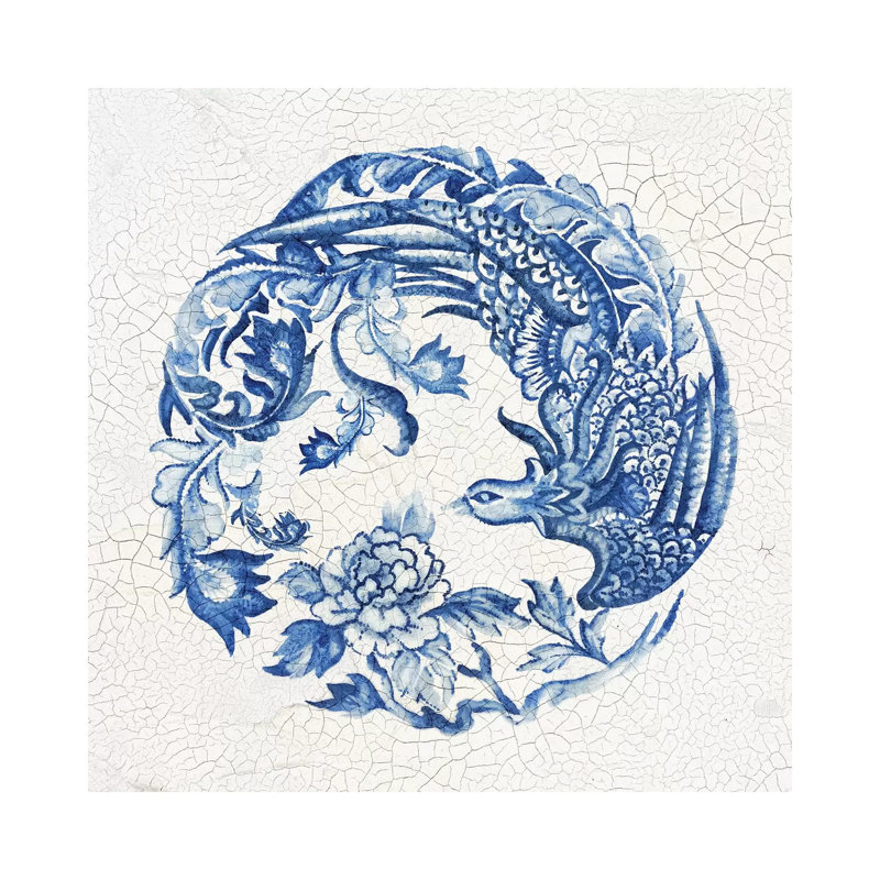 «Chinese Porcelain I» par Eva Watts - impression sur toile tendue, H 12 po x l 12 po x P 0,75 po