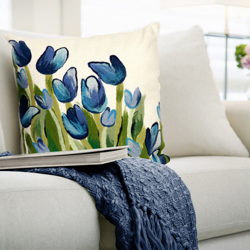  Allover Tulips Throw Pillow