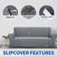 Polyester Box Cushion Sofa Slipcover