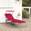 Folding Sun Lounger Folding Oxford Outdoor Recliner Adjustable Patio