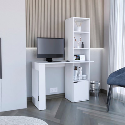 Writing Desk With Bookcase And Cabinet