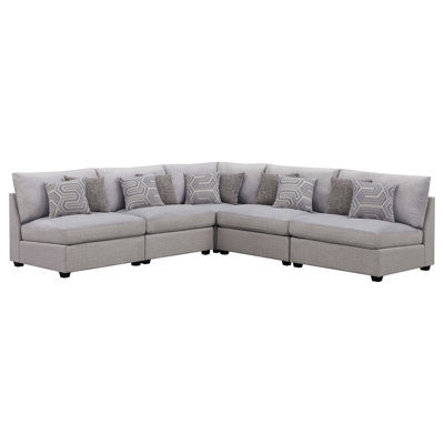 Canapé modulaire rembourré 5 pièces Grey
