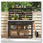 Banc de rempotage extérieur 64,9 "avec plateau et roulettes en acier inoxydable-125971851