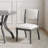 Cairo 2-Person Solid Wood Dining Table Set with Upholstered Chairs & Curved Legs-129020346