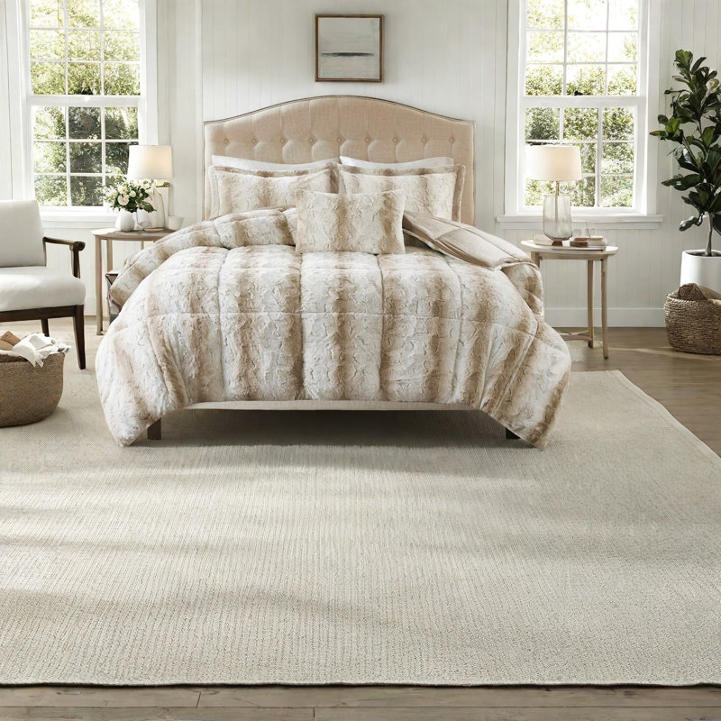 Luxueux ensembles de literie en fausse fourrure de polyester, confort hypoallergénique, parfait pour la maison