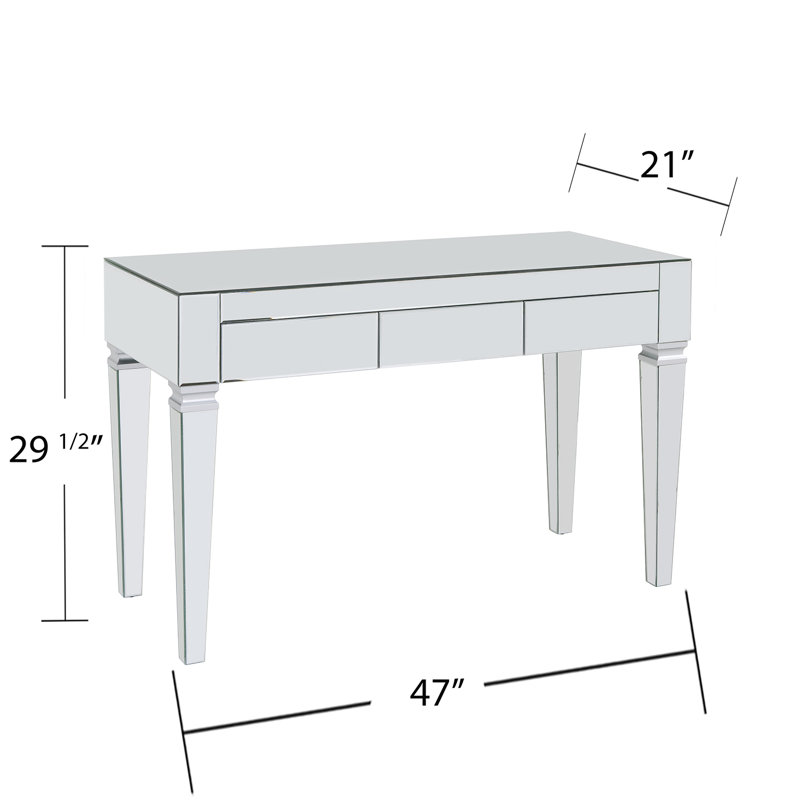 Glass Top Writing Desk