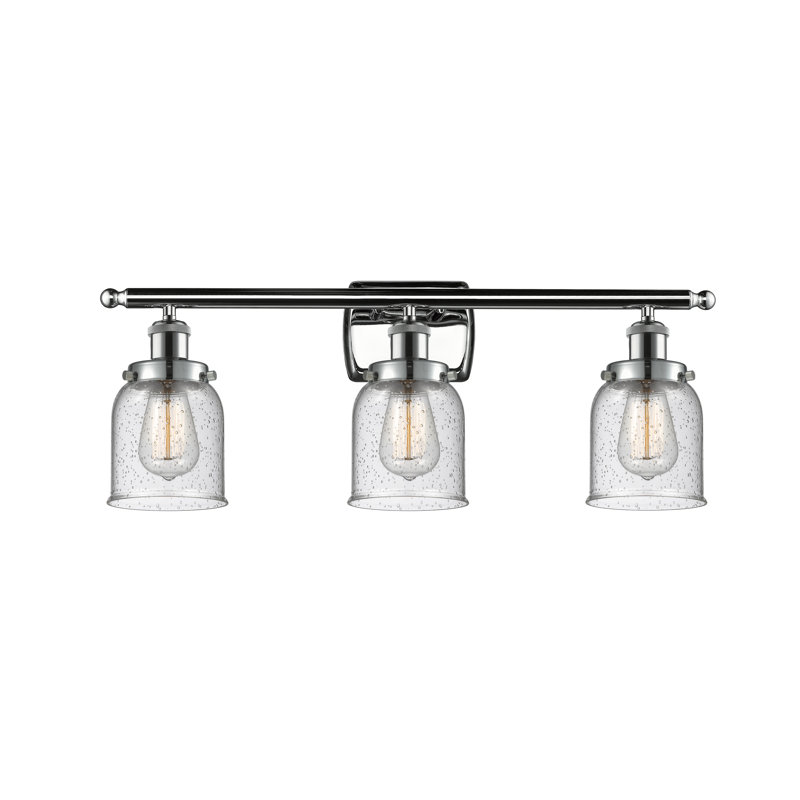 Éclairage pour meuble-lavabo 3 lumières 26 po Ballston Urban Bell, Grainé, DEL, Chrome poli