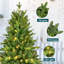Arbre de Noël artificiel vert pré-éclairé-471912589