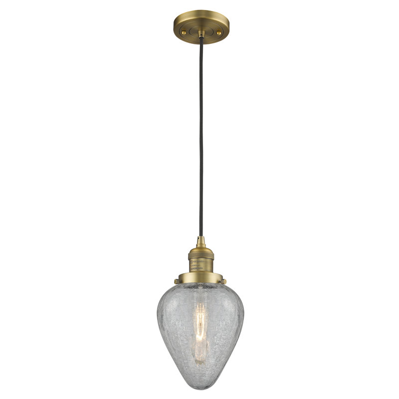 Shauna 1 - Light Single Pendant, Brushed Brass, Incandescent
