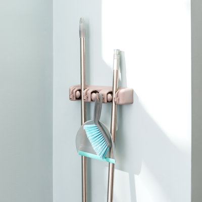 Plastic 3 Slot Mop and Broom Organizer