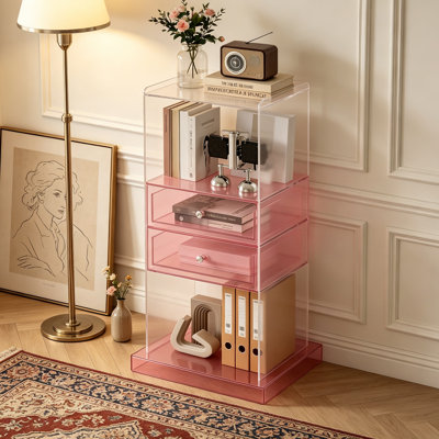 Multifunctional transparent acrylic bookcase