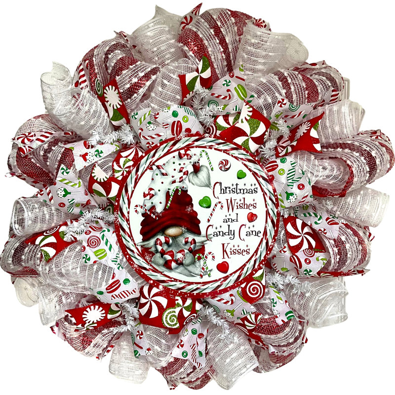Couronne de Noël Christmas Wishes Peppermint Kisses