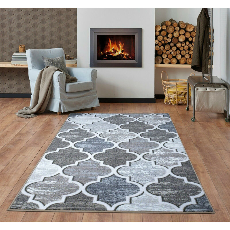 Avalbane Geometric Indoor / Outdoor Area Rug, Rectangle 120 x 172cm