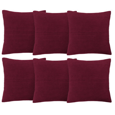 Aspire Homeware Striped Square Velvet Cushion Cover