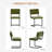 Mid Century Modern Dining Chairs, Upholstered Velvet Cantilever Side Chairs with Metal Legs-1103559011-1079137228