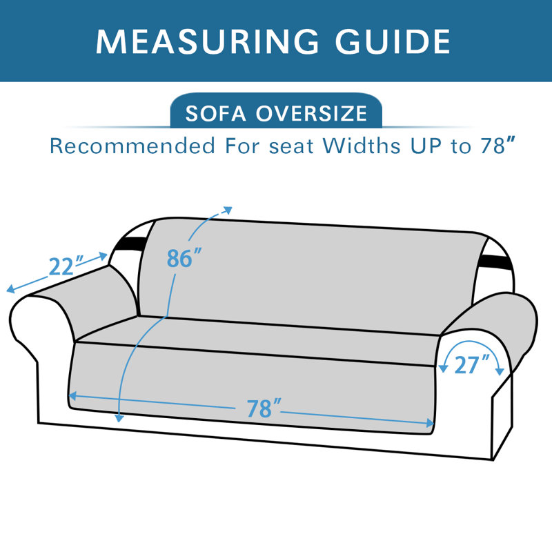Reversible Box Cushion Sofa Slipcover for Dogs/Cats/Pets Quilted Furniture Protector with Non Slip Elastic Strap Water Resistant Sofa Covers Couch Covers Machine Washable