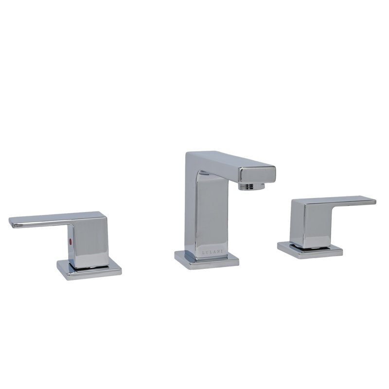 Lulani Widespread Bathroom Faucet with Drain Assembly, Chrome