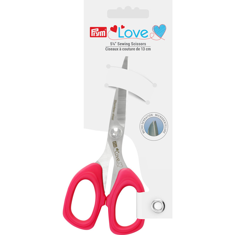 Ciseaux à coudre 5-1 / 4 "Prym Love, acier inoxydable