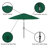 Arjay 8 Pc Patio Dining Set Wood One 63" Table Chairs With Cushions And 1 10-Foot Tilt Umbrella-90674588-122721499